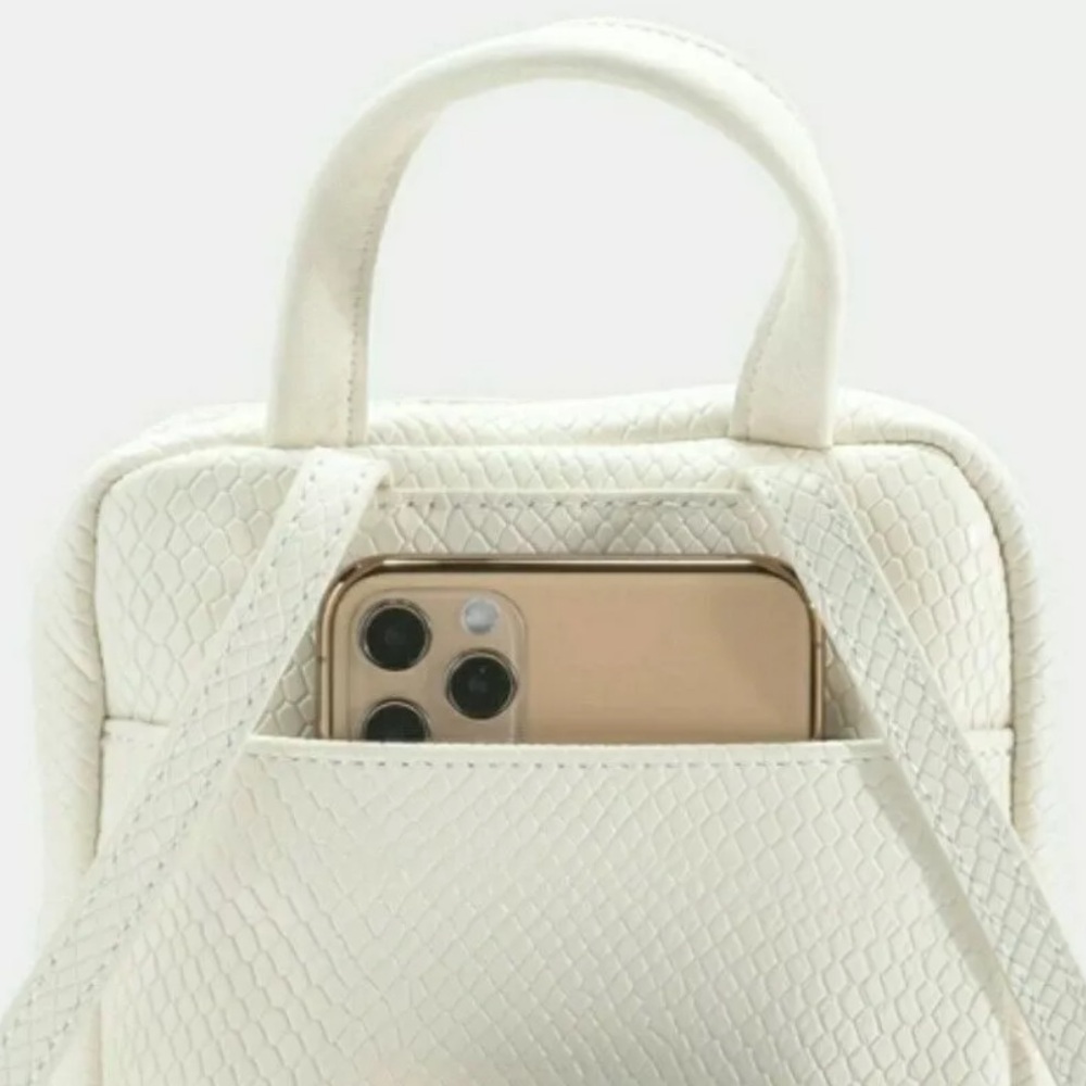 Hammitt Mini Hunter Backpack in Marshmallow with Gold Rivits - Picture 8 of 12